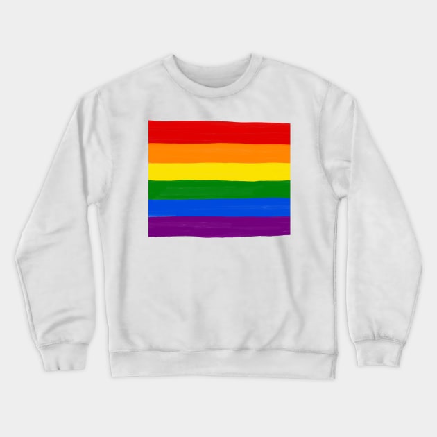 Gay Pride Flag Crewneck Sweatshirt by AlexTal